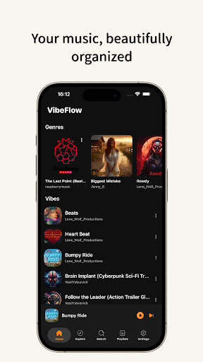 komputer Vibeflow-Music,Radio&Podcasts