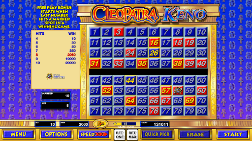 Keno Games with Cleopatra Keno PC