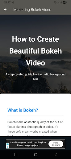 Video Bokeh Guide PC