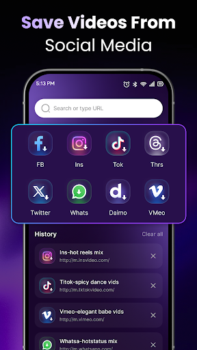 Video Player: Stream, Save MP4 PC