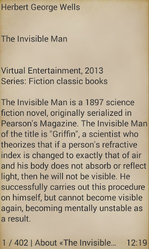 The Invisible Man by H.G.Wells PC