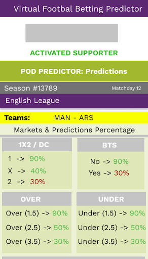 Virtual Football Bet Predictor PC