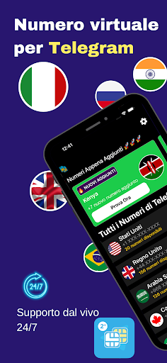 Numero virtuale per Telegram PC
