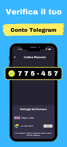 Numero virtuale per Telegram PC
