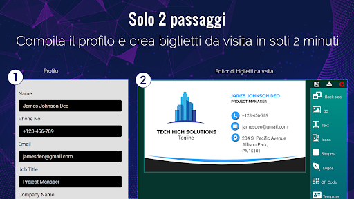 Biglietti de visita Italiano