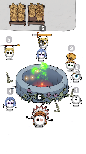 komputer Idle Tribe: Merge Circle Town
