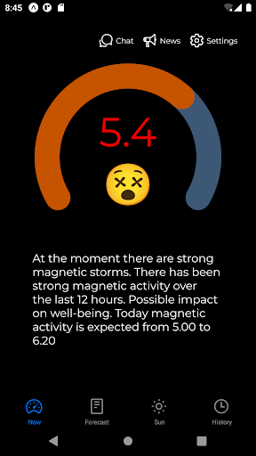 komputer Meteo Assist - magnetic storms