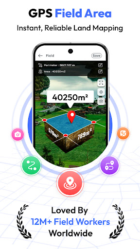 komputer GPS ဧရိယာ တိုင်းထွာ- FieldCalc
