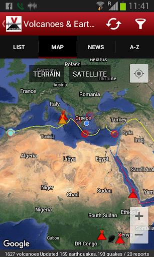 Volcanoes & Earthquakes الحاسوب