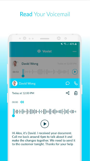 Voxist: read your voicemail PC