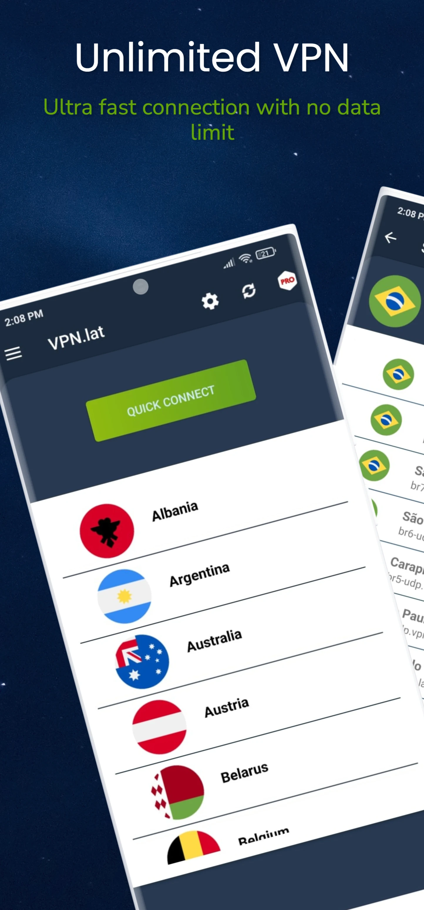 ดาวโหลด VPN.lat Unlimited and Secure บน PC ด้วย Memu
