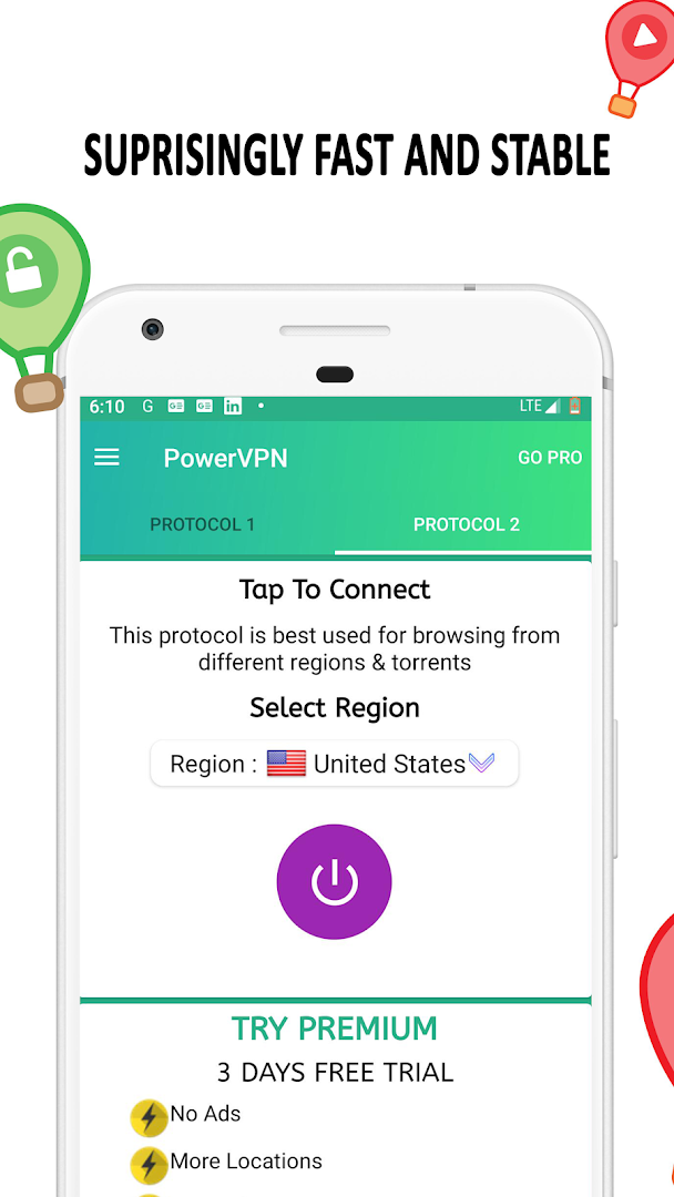 Free VPN : Power VPN - Unlimited VPN Hotspot PC