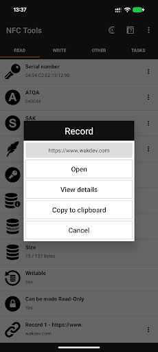 komputer NFC Tools