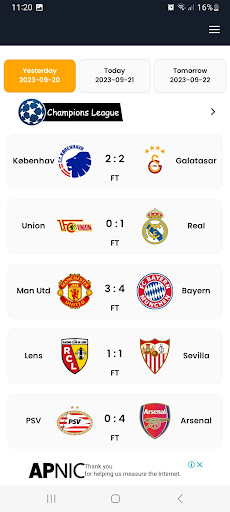Live Football Scores
