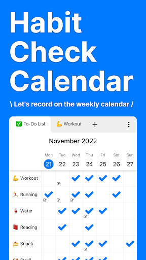 Habit Check Calendar - Tracker پی سی