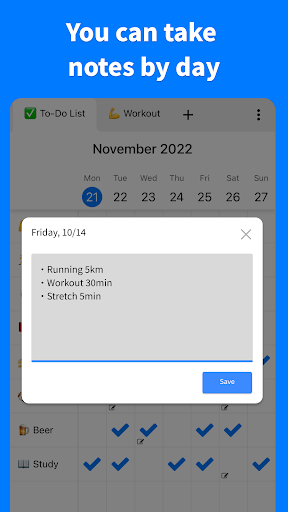 Habit Check Calendar - Tracker پی سی