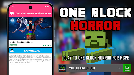 komputer Mod One Block Horror for MCPE