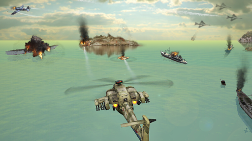 Luftangriff des Helikopters