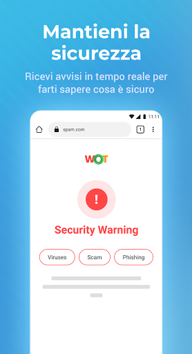 Sicurezza mobile WOT PC