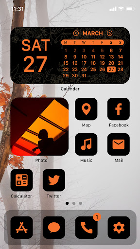 Wow Orange Black - Icon Pack PC