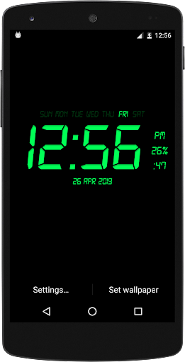 Digital Clock Live Wallpaper