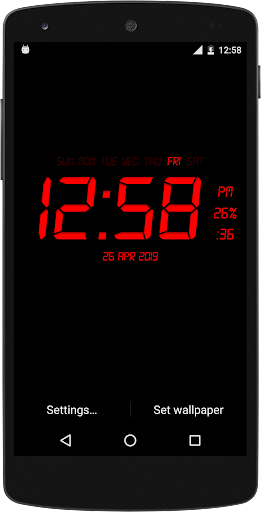 Digital Clock Live Wallpaper