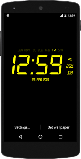 Digital Clock Live Wallpaper