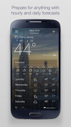 Yahoo Weather الحاسوب