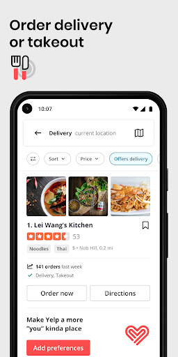 komputer Yelp: Food, Delivery & Reviews