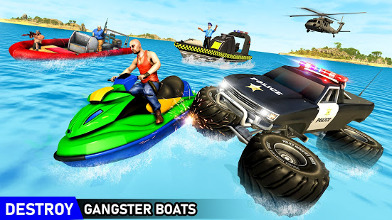 Police Truck Water Surfing Gangster Chase para PC