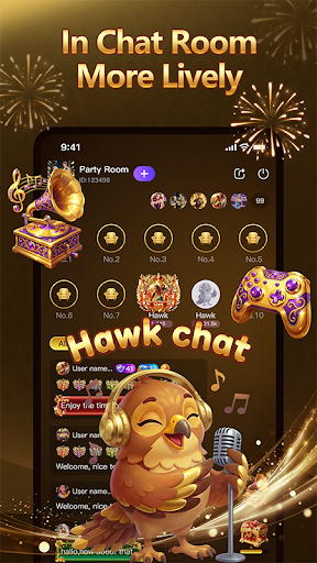 Hawk-Voice Group Chat Rooms پی سی