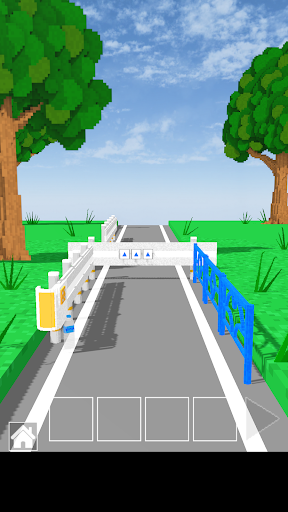 脱出ゲーム　道とガードレール