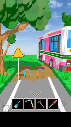 脱出ゲーム　道とガードレール