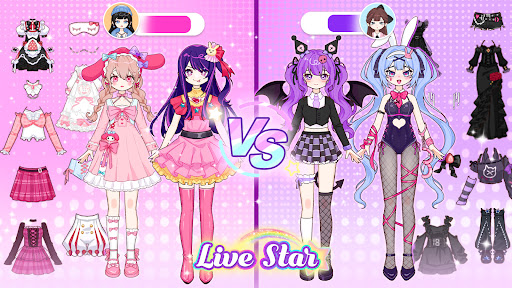 Live Star: メイクゲーム & 着せ 替え ゲーム