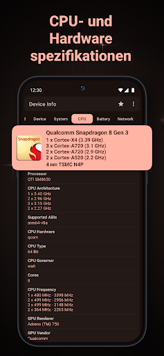 Geräteinfo:System-und CPU-Info