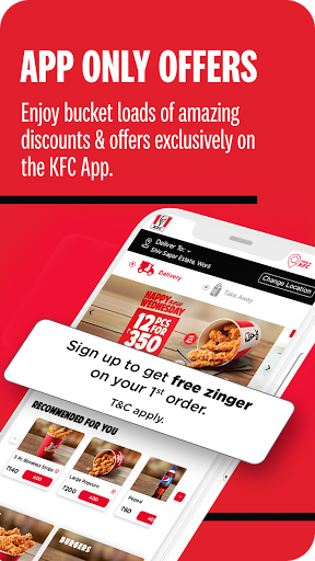 KFC India online ordering app PC