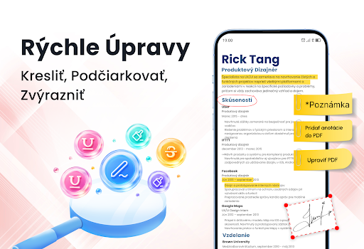 PDF Čítačka - Čítanie, Úpravy PC