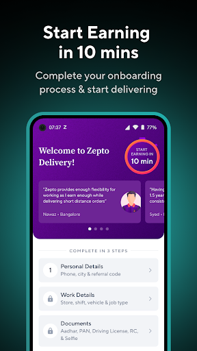 Zepto Delivery Partner App