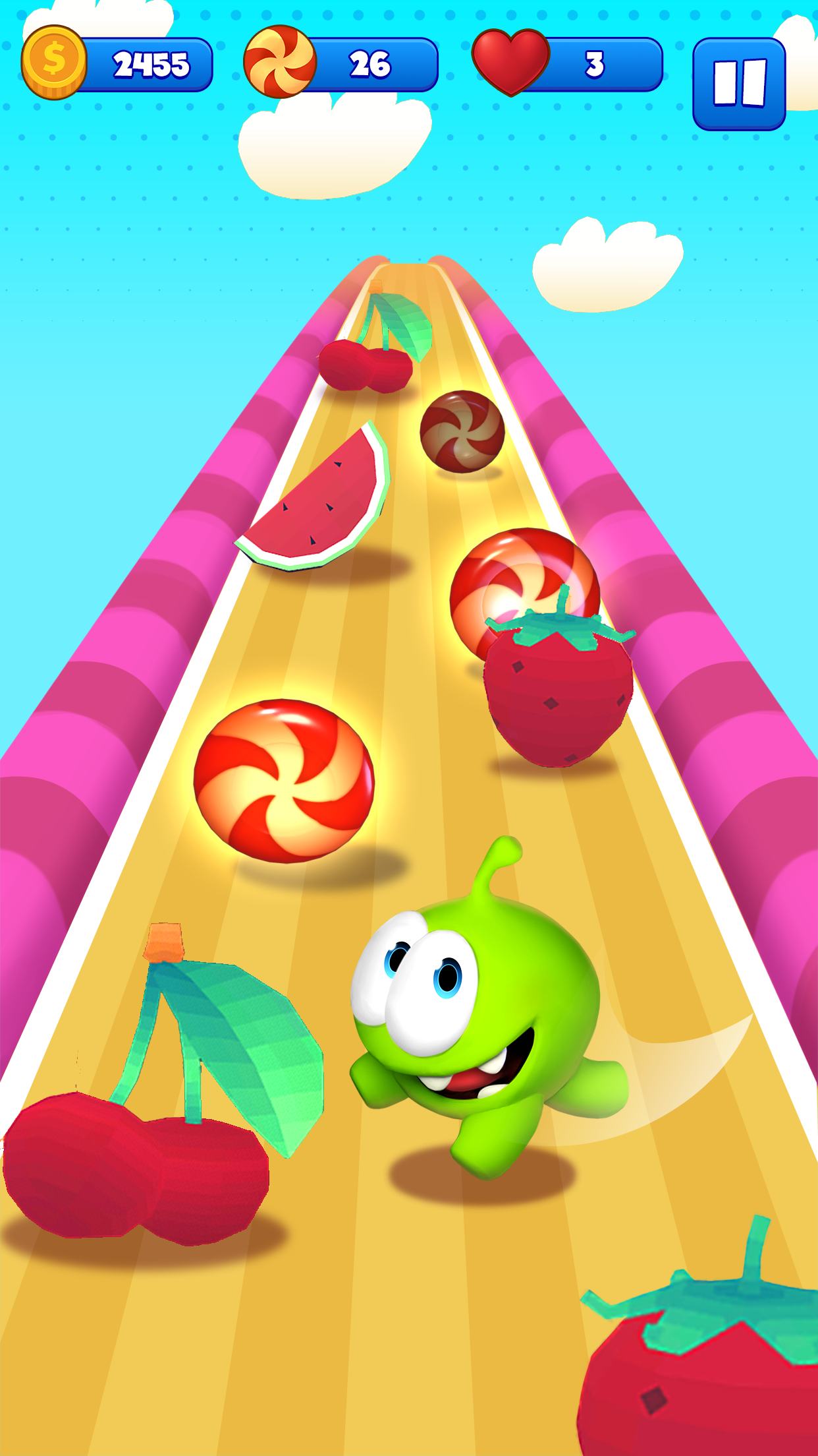 Om Nom Run 3: Speedrun is available on the US Google Play Store