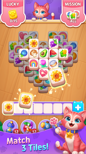 Kitty Home: Match 3 Tiles پی سی