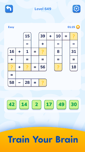 Math Crossword — Jeux de Maths