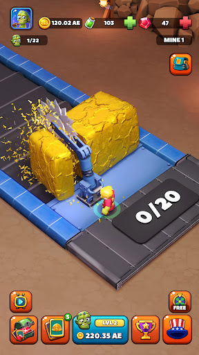 Idle Zombie Miner: Oro e soldi