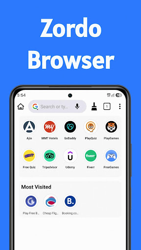 komputer Web Browser - Zordo Browser