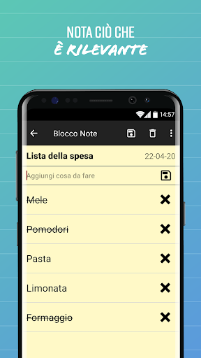 Blocco note – Appunti e liste PC