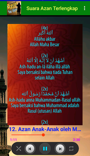 komputer Suara Azan Lengkap Offline