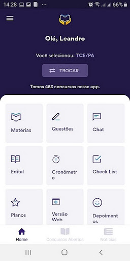 komputer Concursos na Mão, assuntos