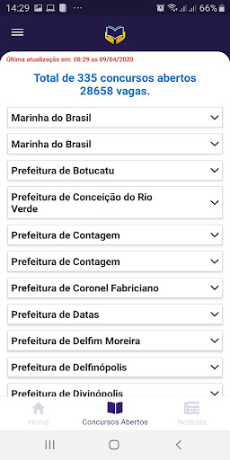 komputer Concursos na Mão, assuntos