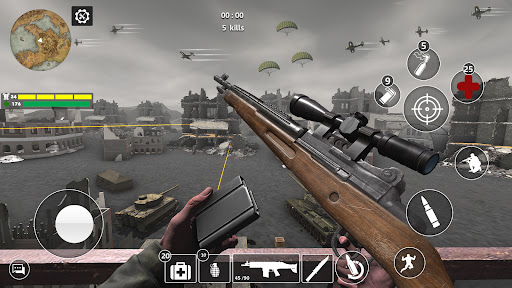 komputer WW2 Sniper War: Gun War Games