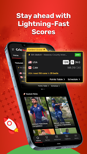 CricRocket: Live Cricket Score پی سی