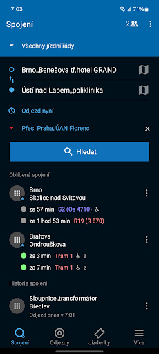 Jízdní řády IDOS پی سی